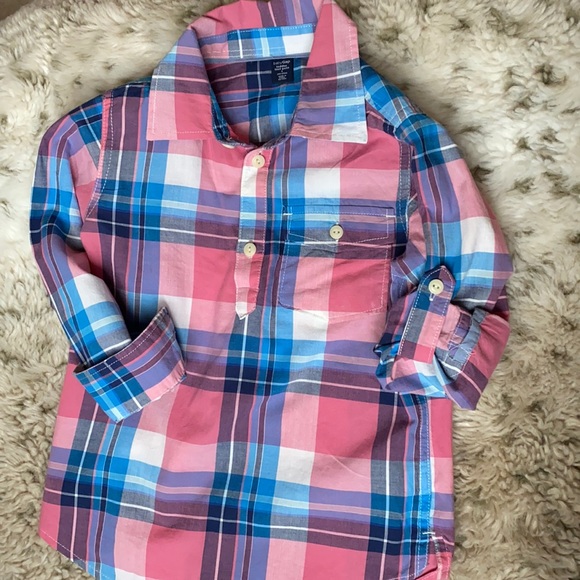 BabyGap toddler size 5 plaid blue/pink shirt - Picture 1 of 6